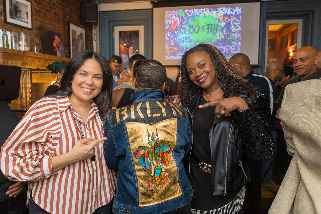 The custom painted BKLYN denim jacket — a wearable piece of art