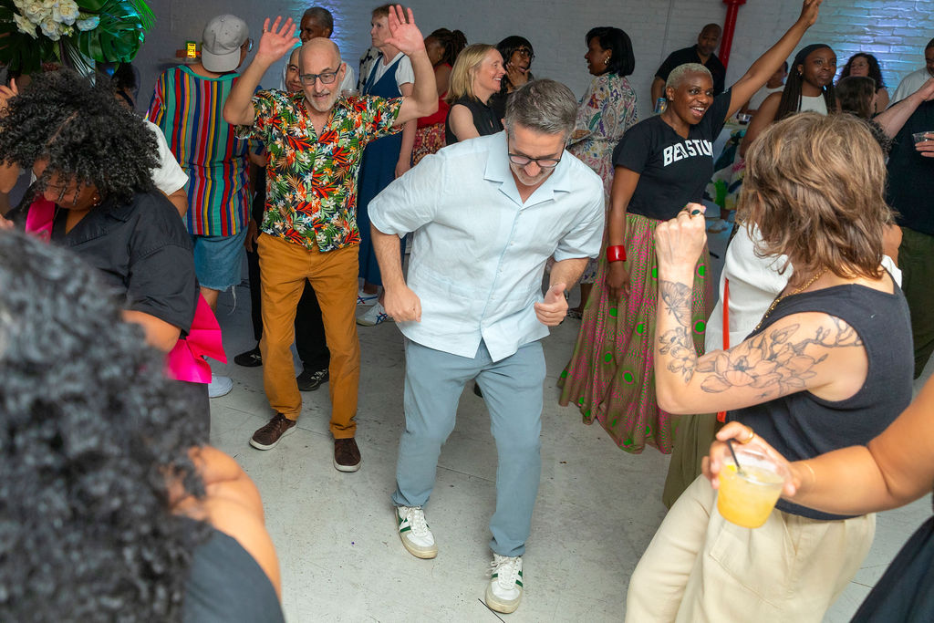 The full dance floor — guests completely given over to the music