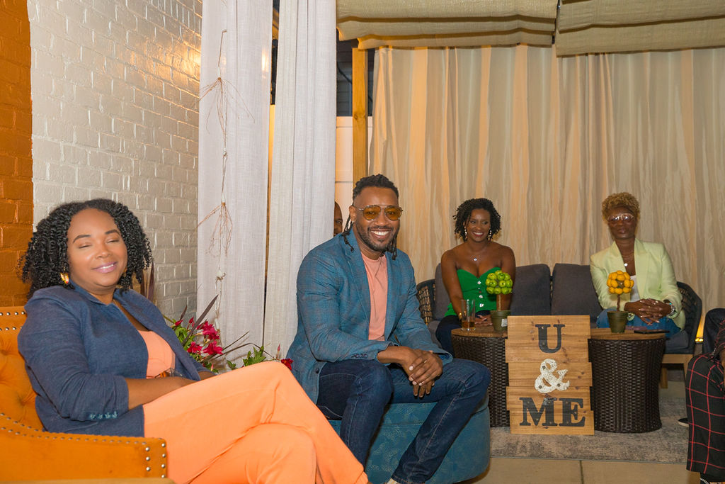 Guests relaxing in the lounge area during cocktail hour