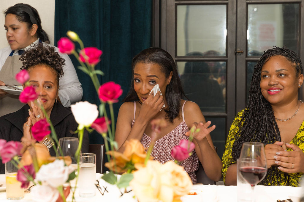 Emotional moment at the dinner