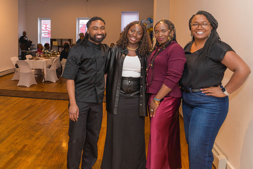 The OSC team together — chef and staff after service, relaxed and proud